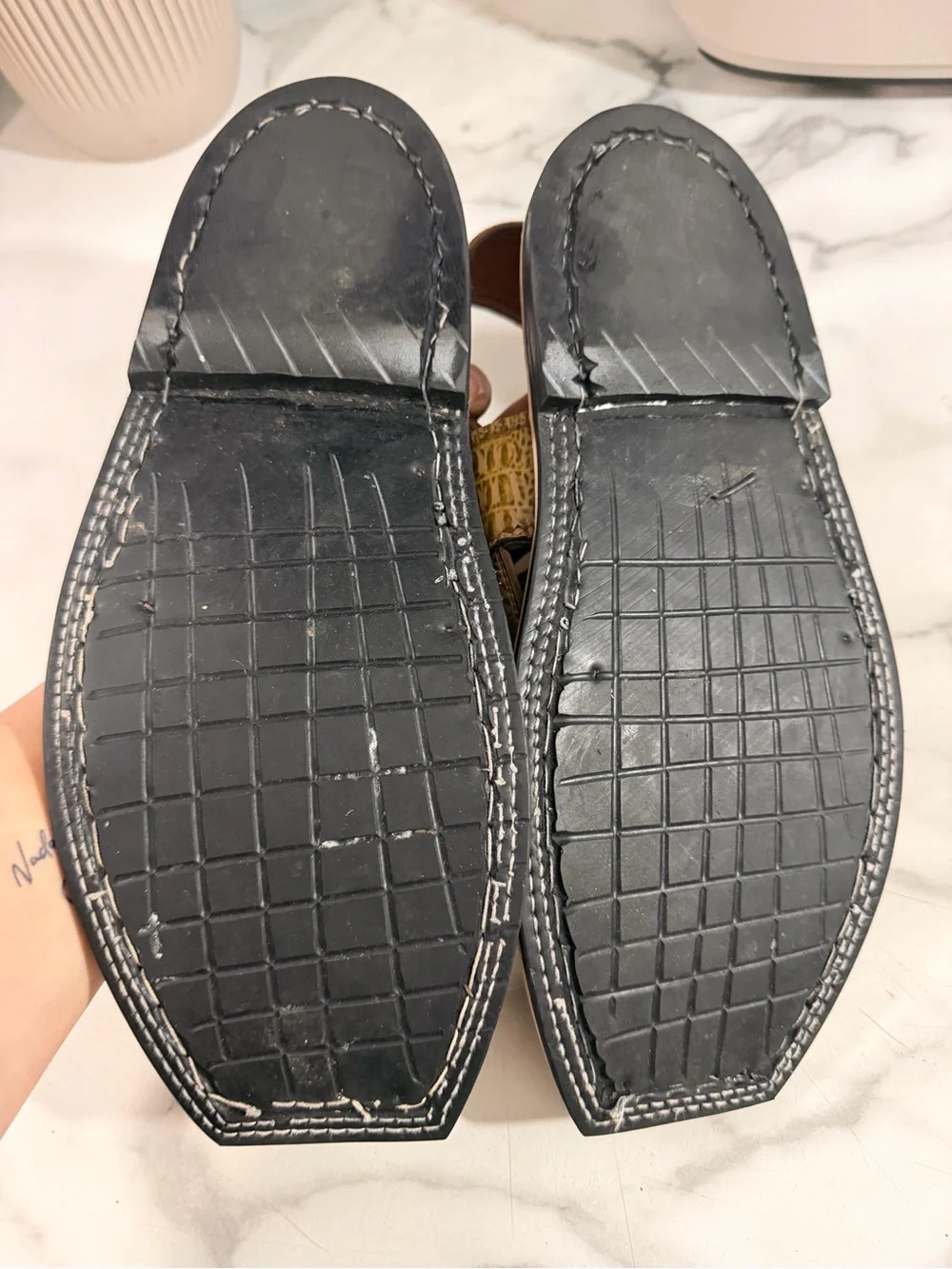 Handcrafted Men's Leather Peshawari Sandals in Tan Croc-Emboss